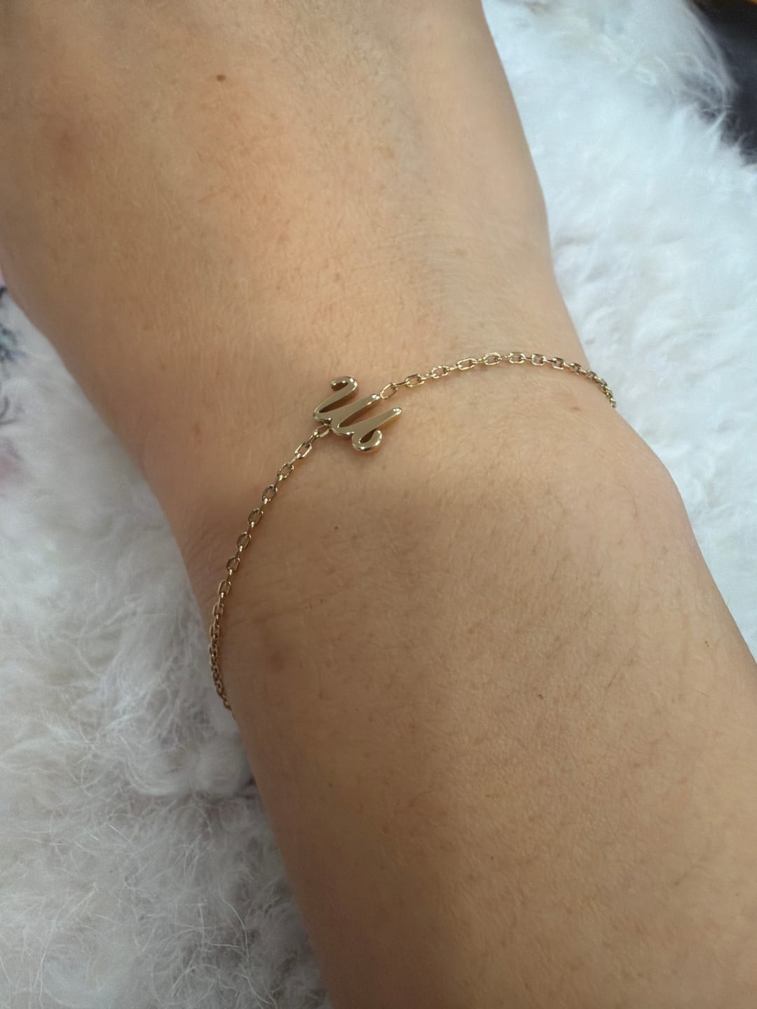 Customer photo review of Initial Chain Bracelet