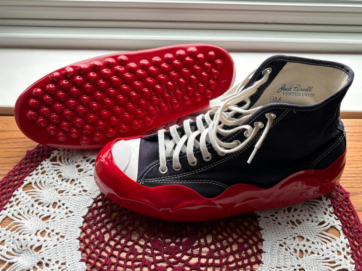 Customer photo review of GLIDE SOLES RED