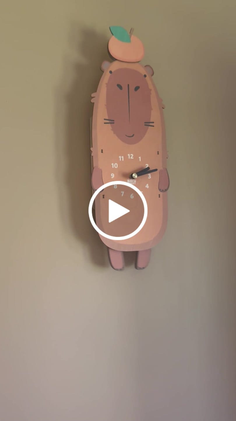 Customer video review of Biscuit the Capybara Pendulum Clock