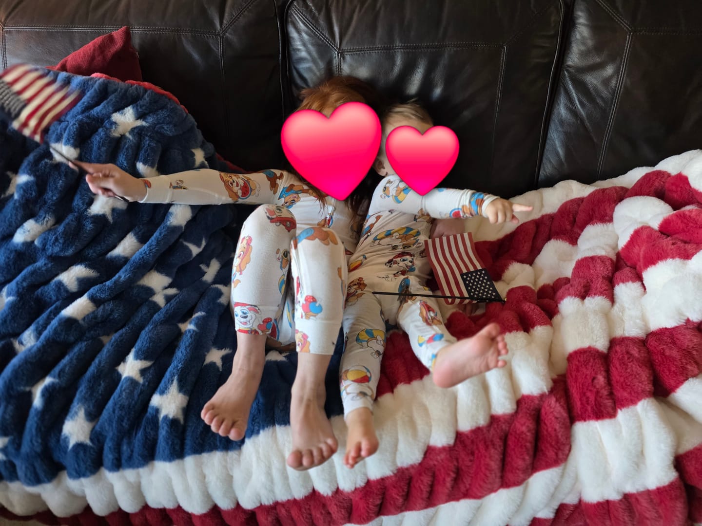 Customer photo review of Hugs Flag Blanket