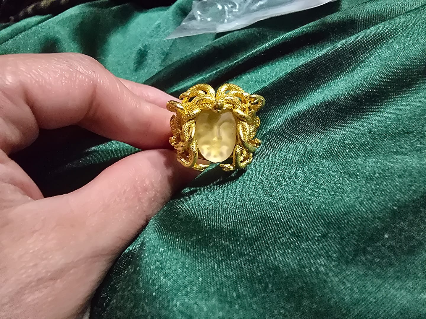 Customer photo review of Medusa Gorgon Sculpted Ring, 3‑Color Options