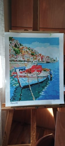 Customer photo review of Barque Amarrée au Port