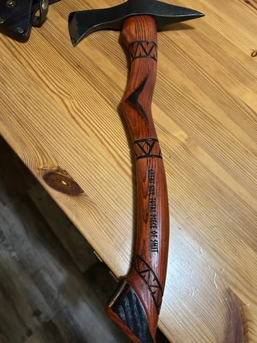 Customer photo review of Handmade tomahawk axe "Black Hawk"