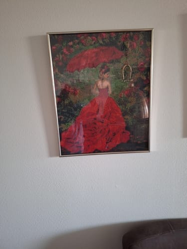 Customer photo review of Broderie Diamant - Femme à la Robe rouge