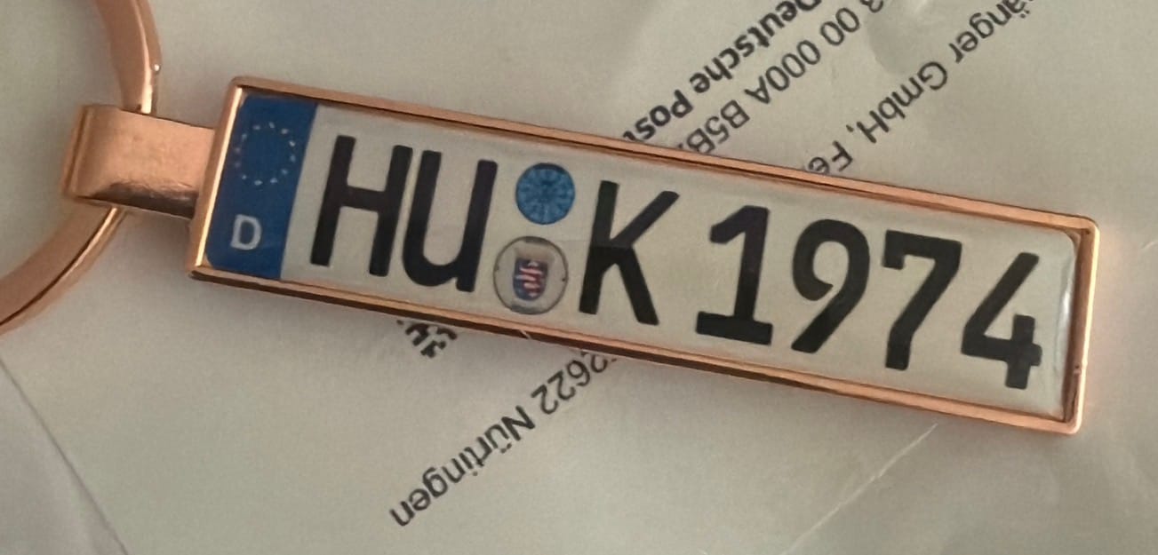 Customer photo review of Kennzeichen Schlüsselanhänger Mini Nummernschild Metall
