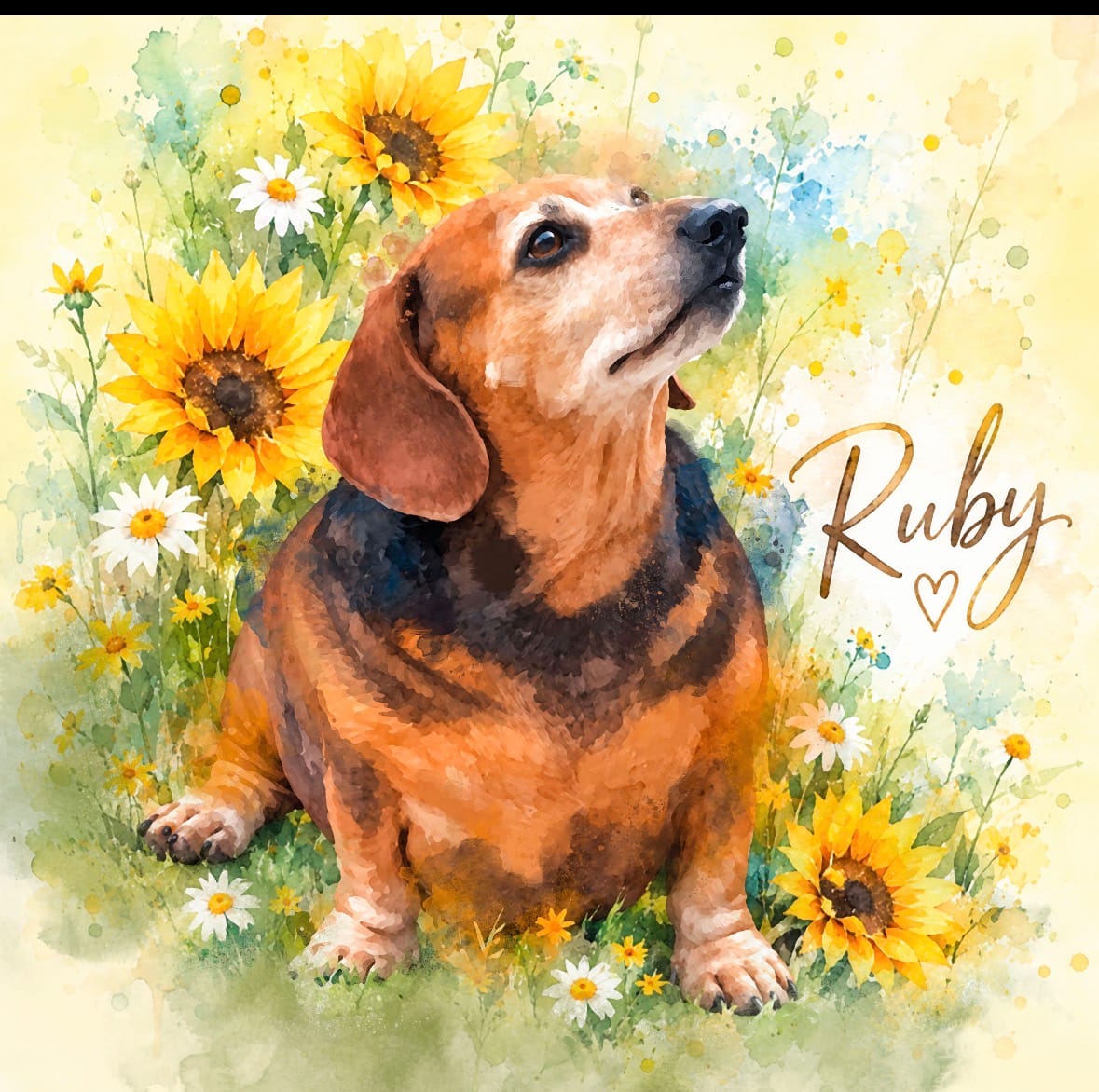Customer photo review of Custom Pet Portrait Canvas - BlossomTail