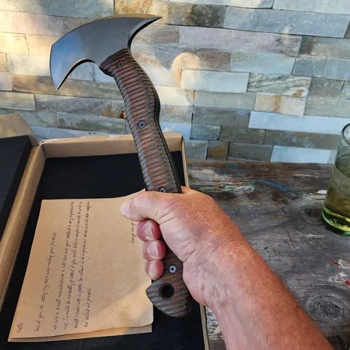 Customer photo review of Tactical tomahawk "Wendigo" with polymer composite handle