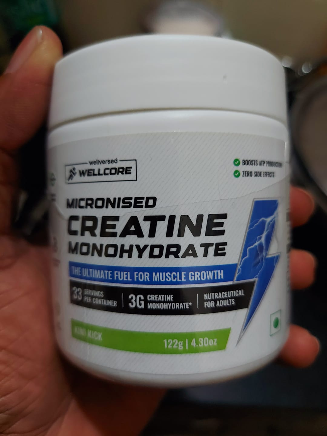 Customer photo review of Wellcore - Pure Micronised Creatine Monohydrate | Kiwi Kick (122g, 33 servings)