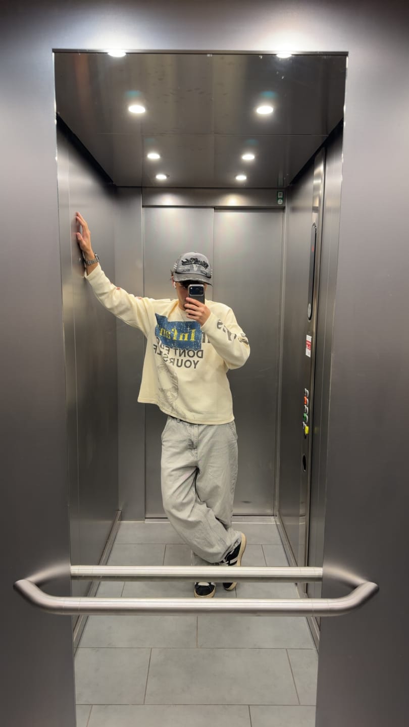 Customer photo review of Omirad “COPYCAT WAR” Heavy Waffle Long Sleeve
