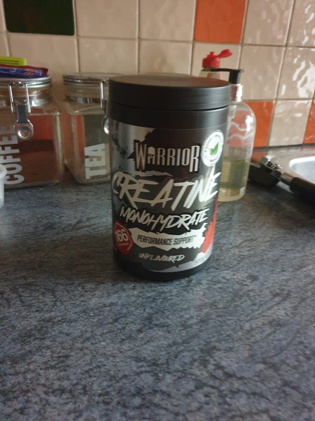 Customer photo review of Warrior Creatine Monohydrate Powder - 300g, 500g & 1KG