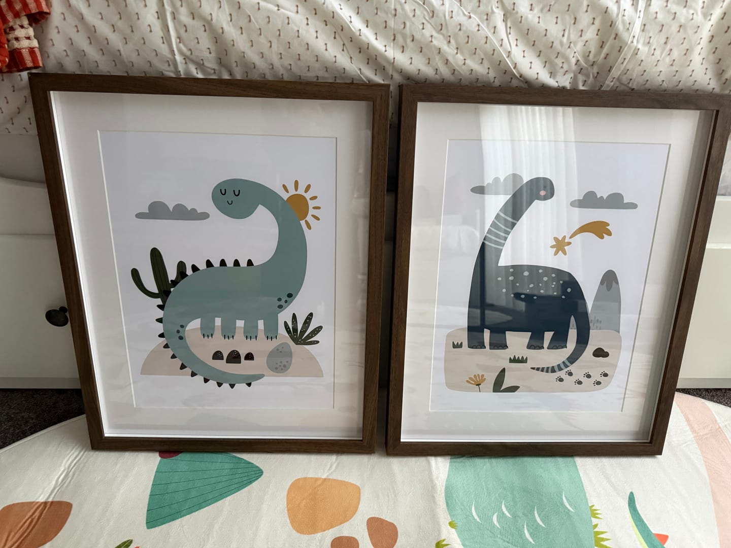 Customer photo review of Green Dinosaur Print