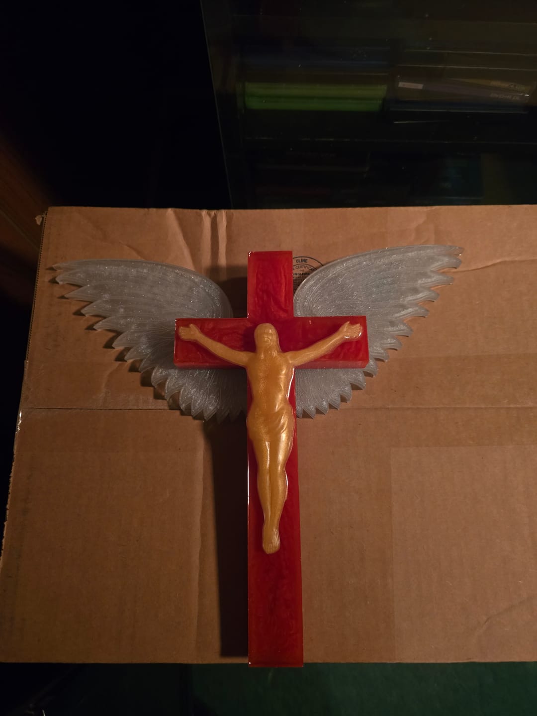 Customer photo review of 6.7x5.6x0.6" Jesus Corpus Silicone Mold