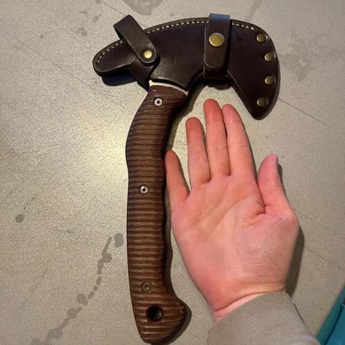 Customer photo review of Compact tomahawk "Mingan" with polymer composite handle