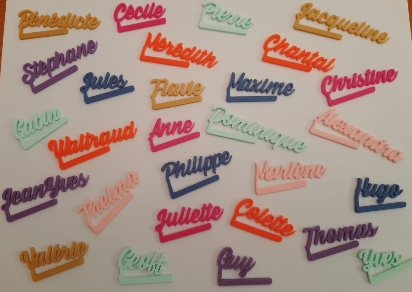 Customer photo review of Marque-verres Prénoms personnalisables - Originel