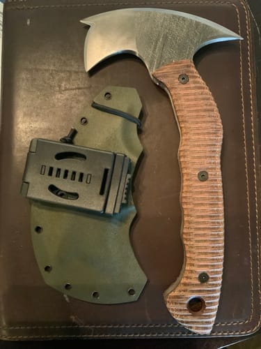 Customer photo review of Compact tomahawk "Mingan" with polymer composite handle
