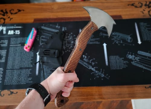 Customer photo review of Combat tomahawk "Barong" with polymer composite handle