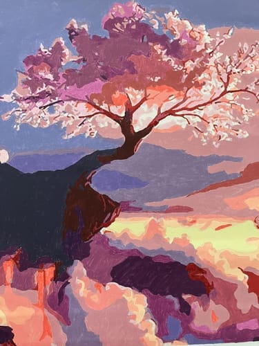 Customer photo review of Arbre rose et Nuages