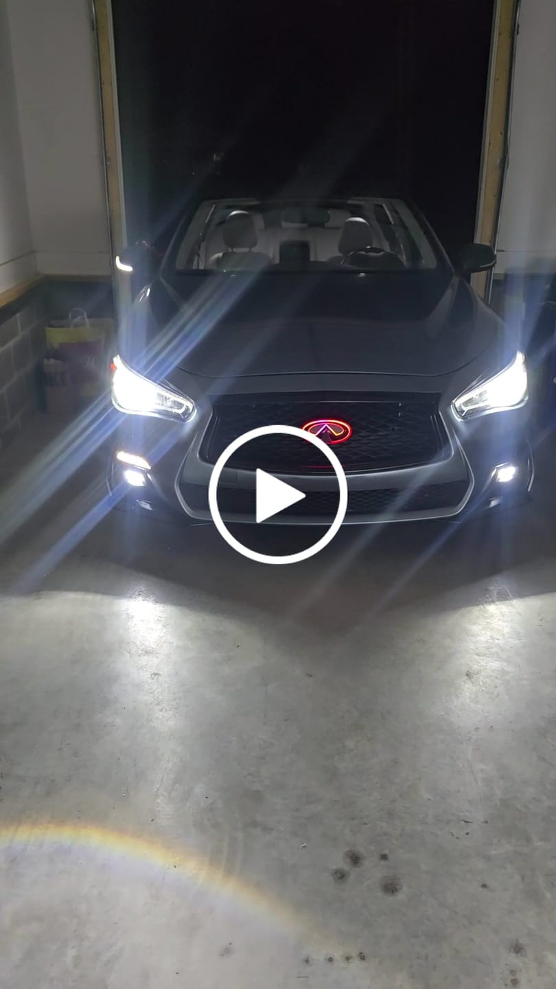 Customer video review of Infiniti Q50 Multicolor Flow LED emblem (2014-2024)