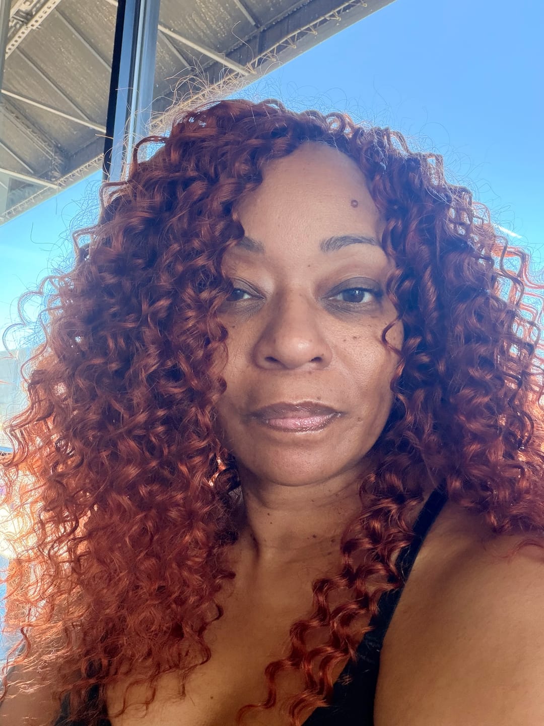 Customer photo review of Copper Color Deep Wave Human Crochet Hair