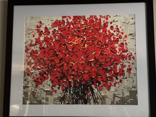 Customer photo review of Fleurs rouges abstraites