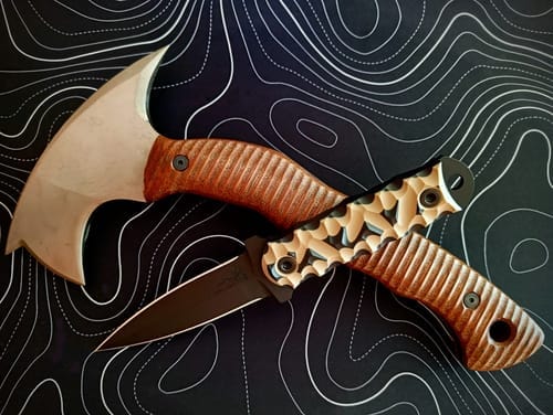 Customer photo review of Compact tomahawk "Mingan" with polymer composite handle
