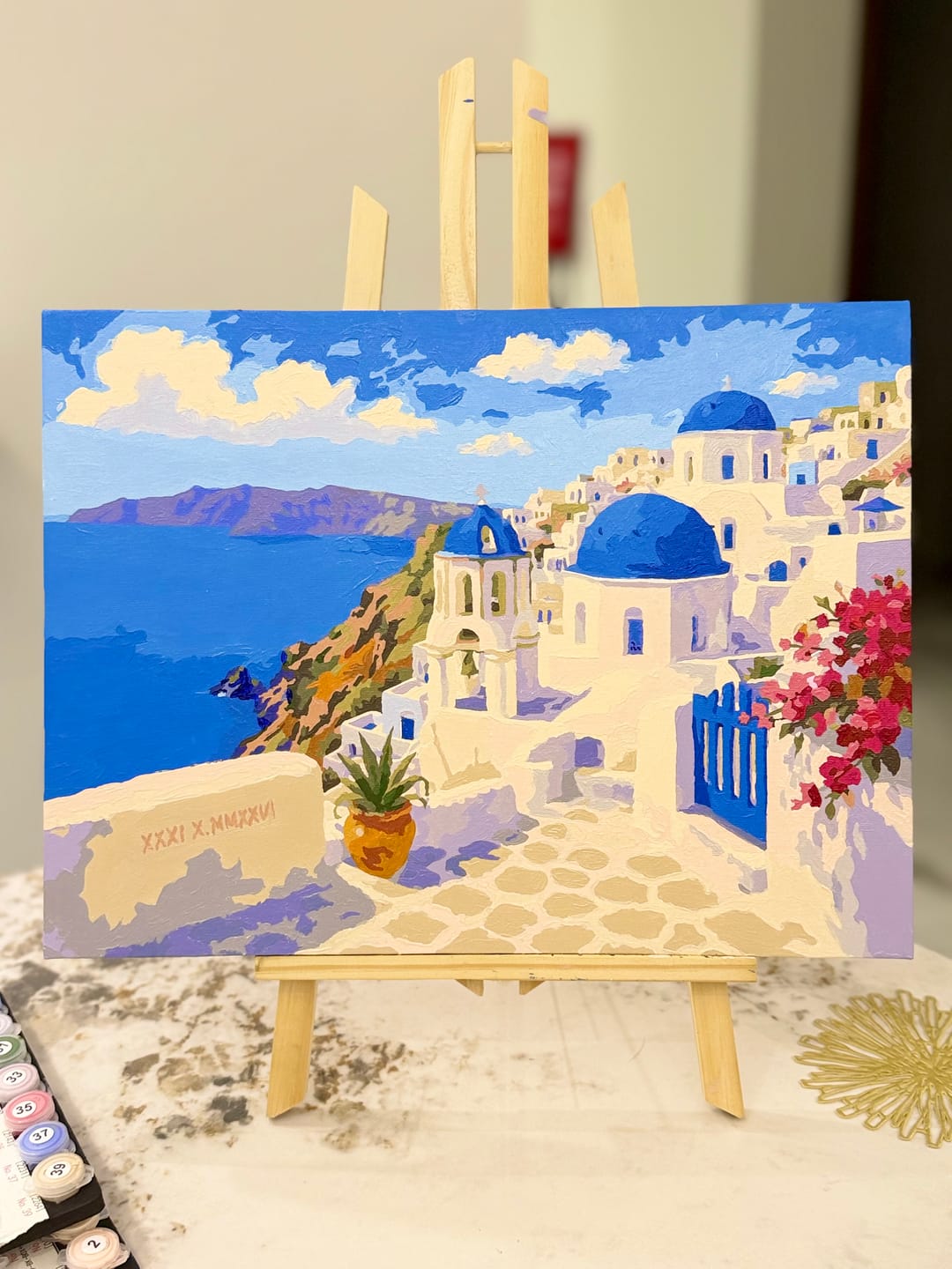Customer photo review of Custom Paint by Numbers Kit from Your Photo