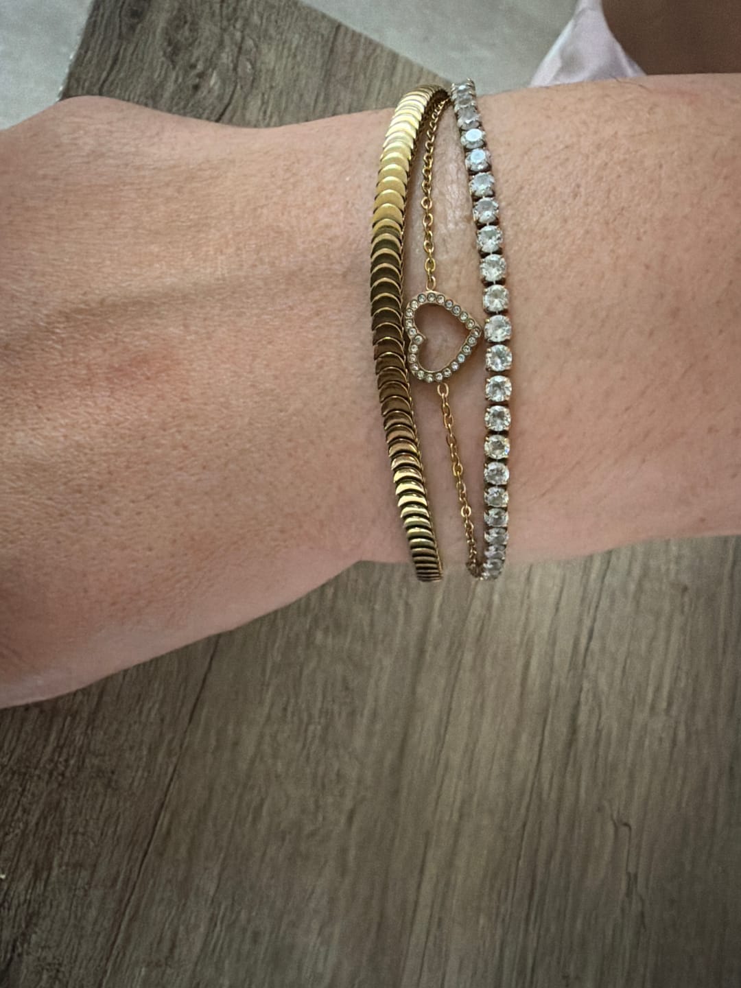Customer photo review of Ava Gold Bracelet