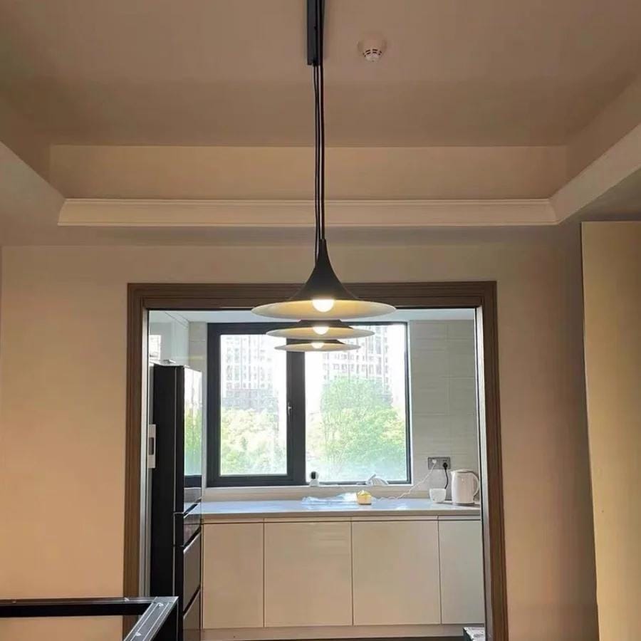 Customer photo review of Semi Pendant Light, Arch Spun Aluminium Shade, E26/E27, Hardwired