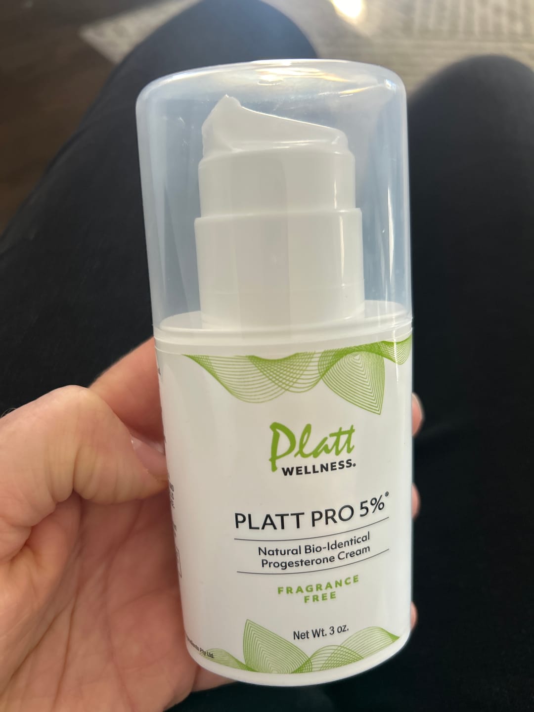Customer photo review of Platt Pro 5% Progesterone Cream Fragrance Free