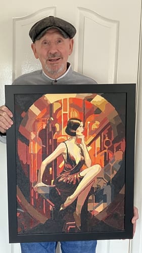 Customer photo review of Femme assise Art Déco