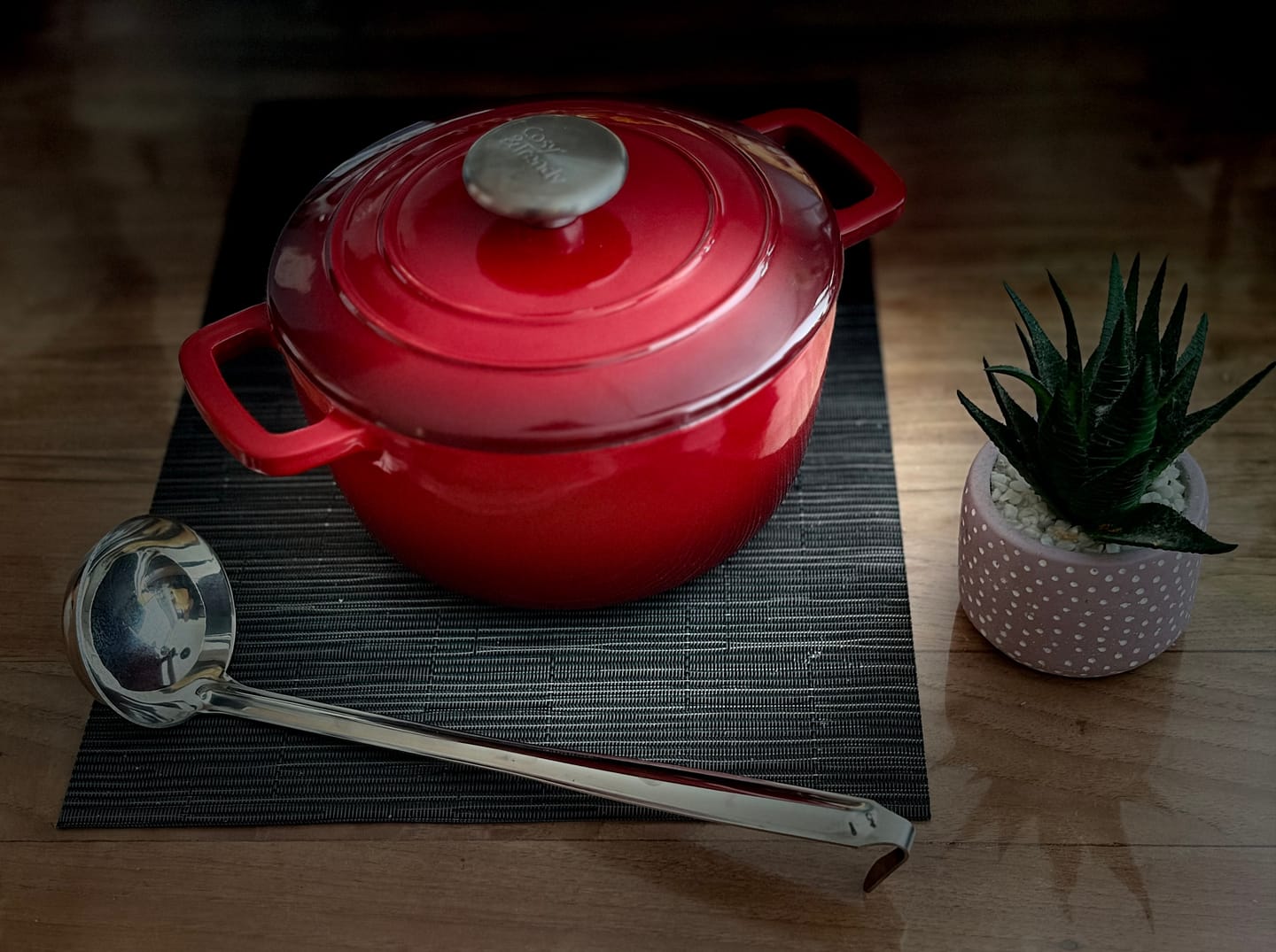 Customer photo review of Cosy & Trendy Braadpan met deksel Fontestic Gietijzer Traditional Red Ø 20 cm / 2.7 Liter - geëmailleerde anti-aanbaklaag
