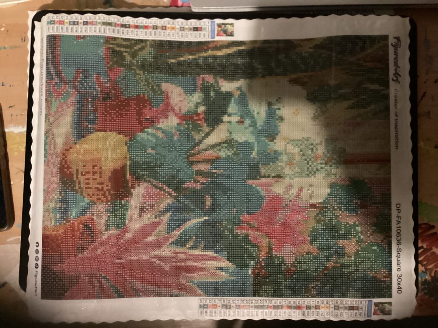 Customer photo review of Broderie Diamant - Jardin tropical intérieur