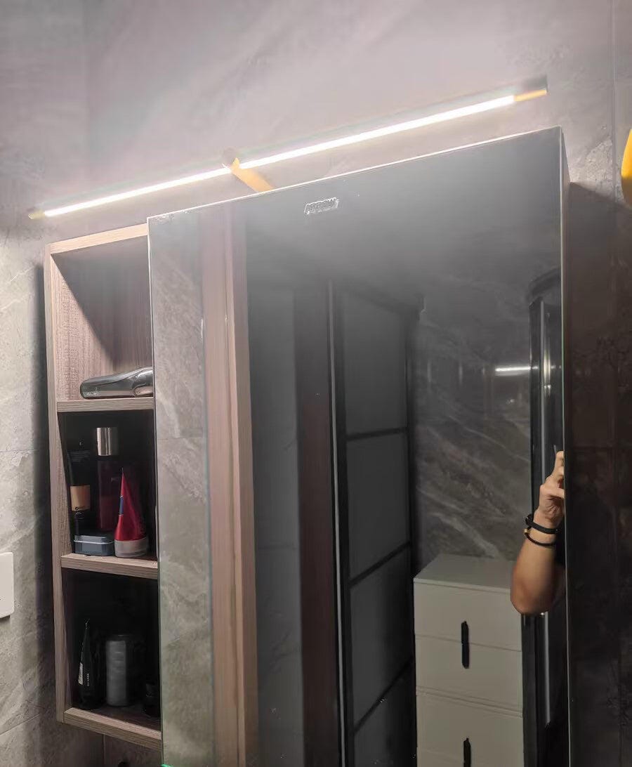 Customer photo review of Minimalist Linear Wall Lamp, Metal LED Vanity Light, 3000K