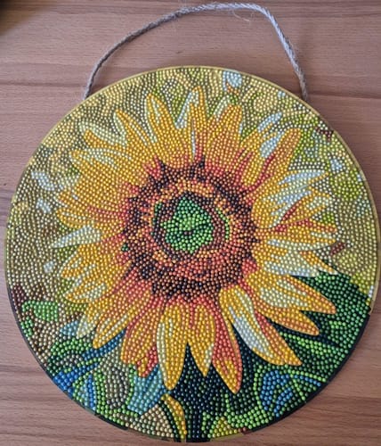 Customer photo review of Diamond Painting sur Disque en Bois - Tournesol
