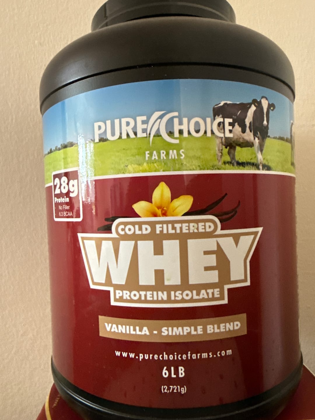 Customer photo review of Whey Protein Isolate with Organic Vanilla