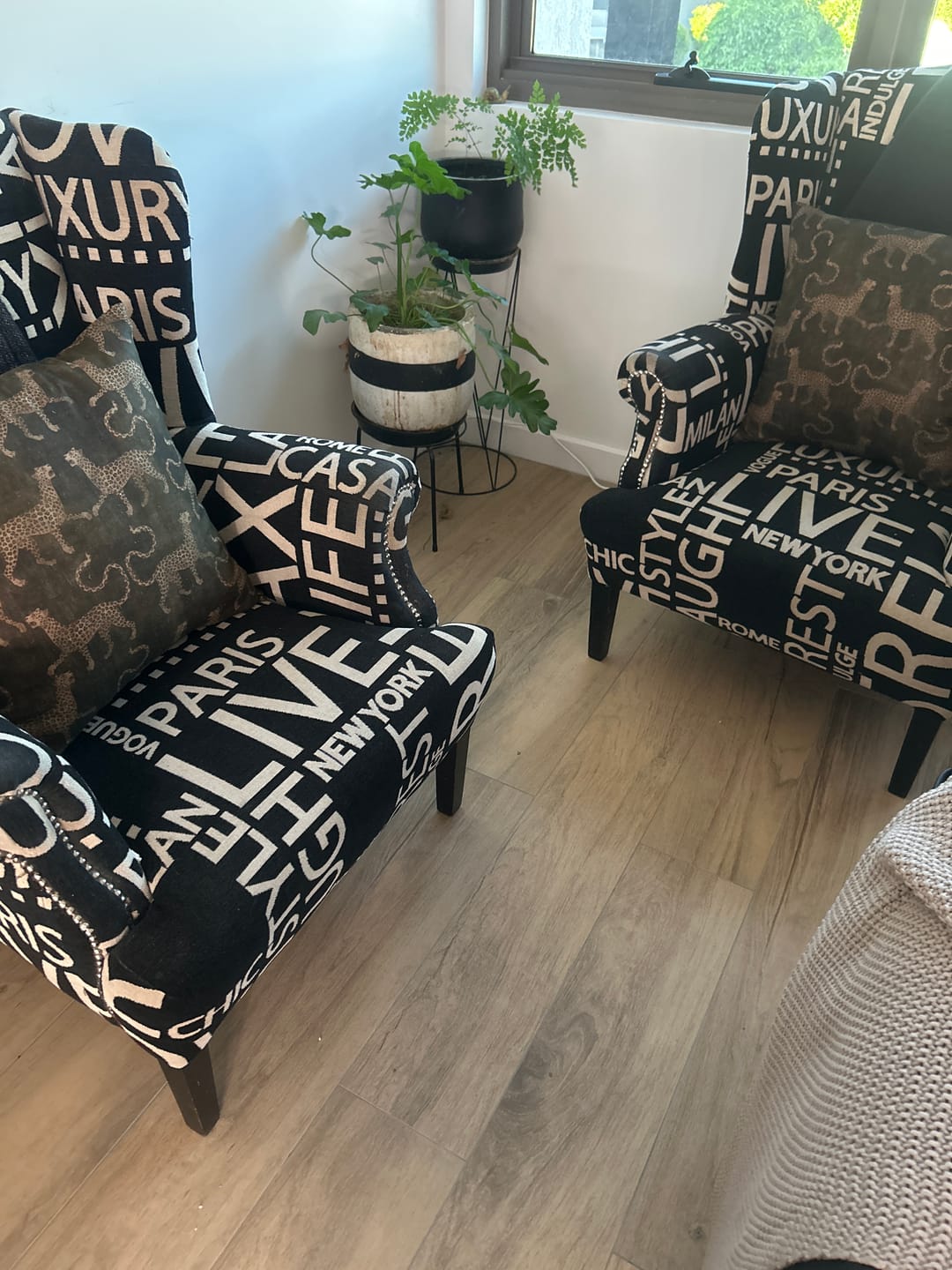 Customer photo review of Samburu Green Square Linen Cushion with Insert - 50x50cm