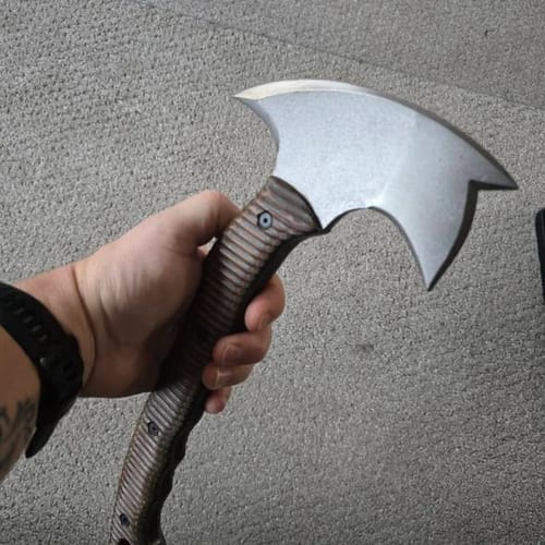Customer photo review of Combat tomahawk "Barong" with polymer composite handle