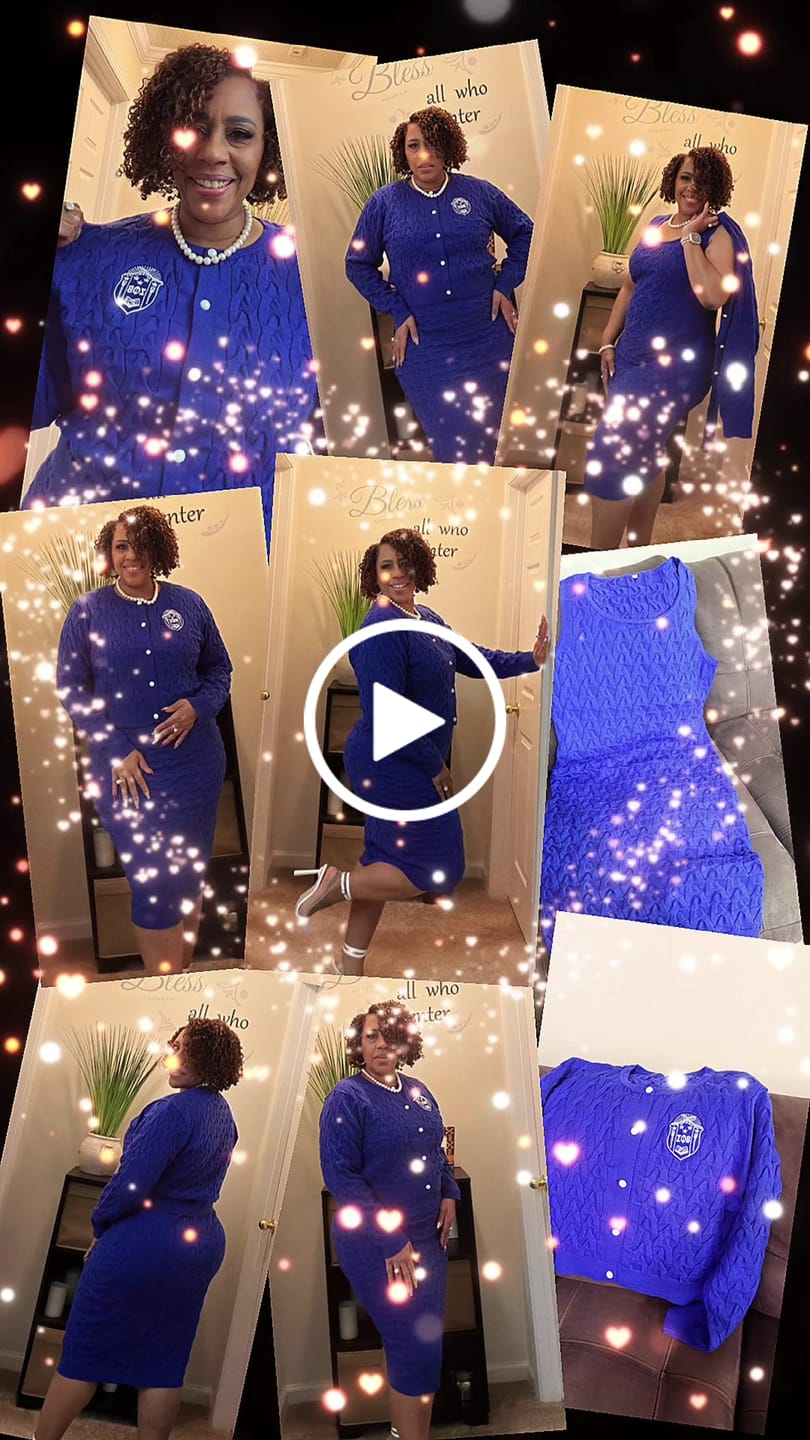 Customer video review of The Power Knit Dress Set - In Stock