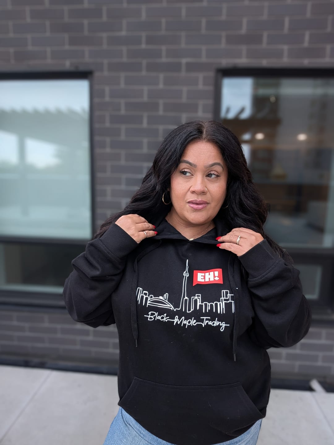 Customer photo review of Eh! Toronto Skyline Sweatshirt or Hoodie