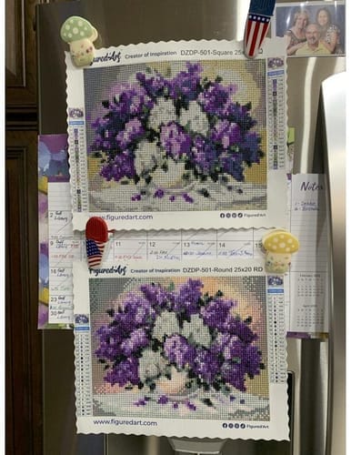 Customer photo review of Broderie Diamant - Bouquet Violet