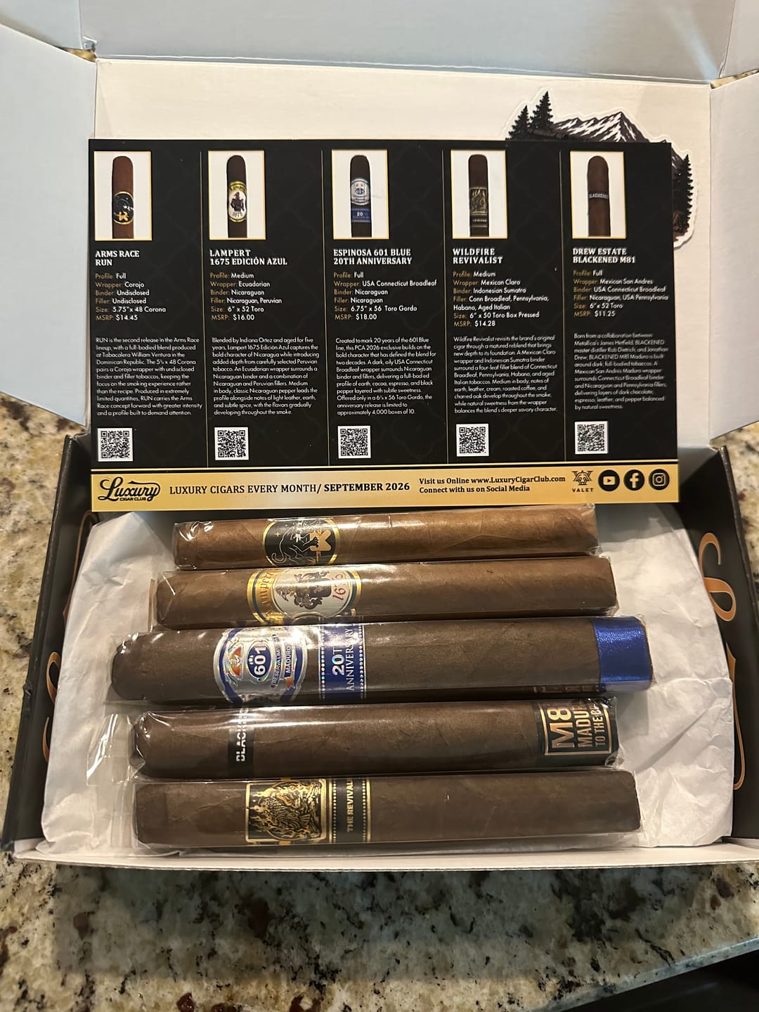 Customer photo review of Platinum Subscription Luxury Cigars Monthly