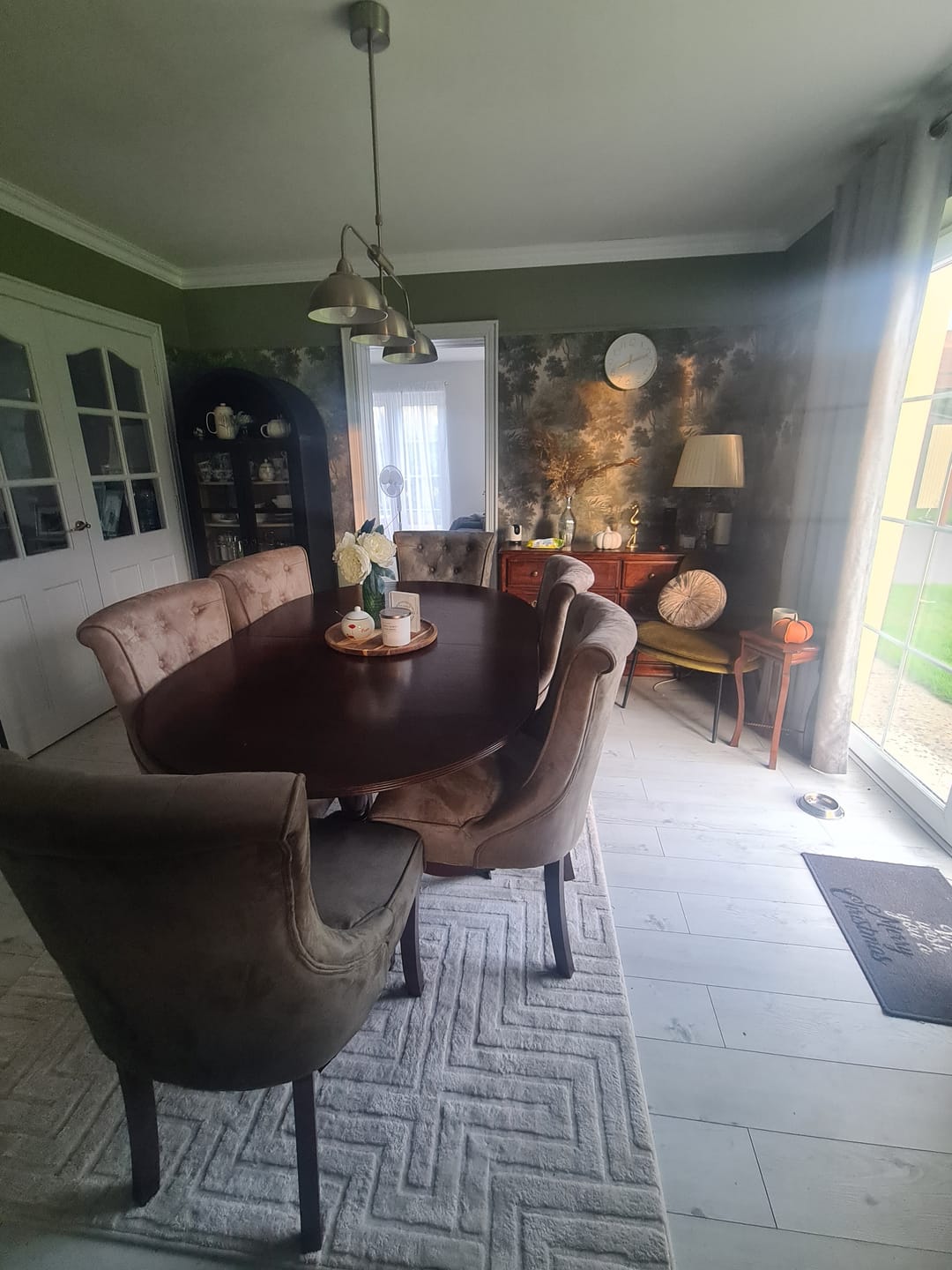 Customer photo review of Kingston Taupe Faux Suede Dining Chair - PRE-ORDER