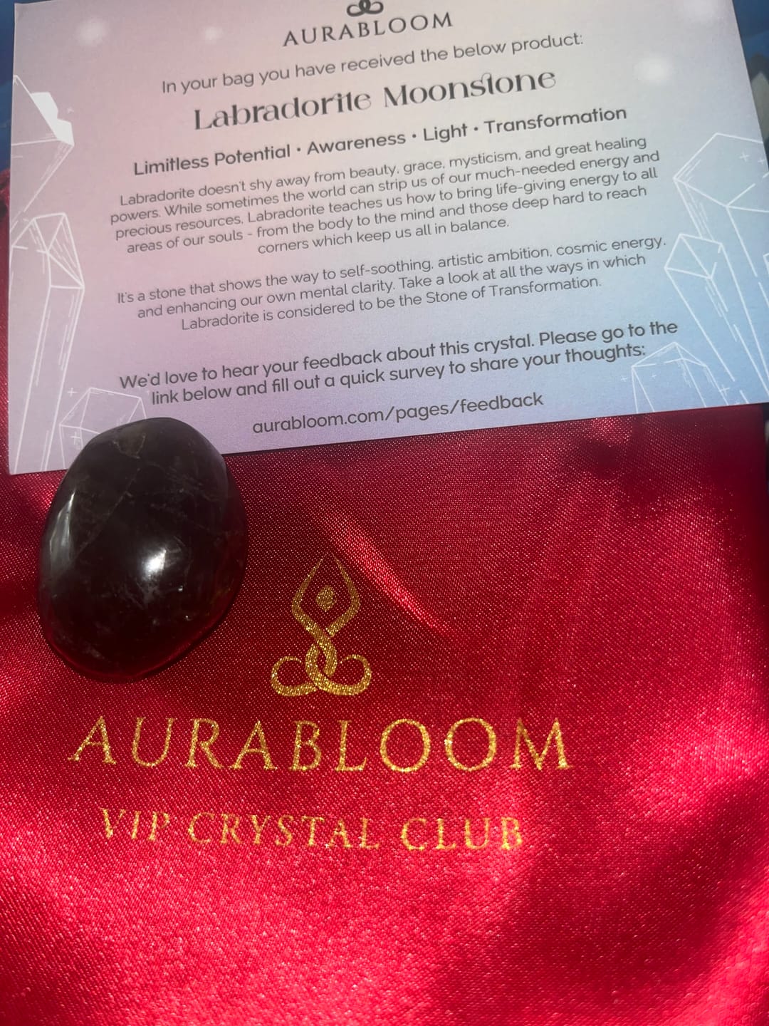 Customer photo review of Crystal Meditation Masterclass Offer