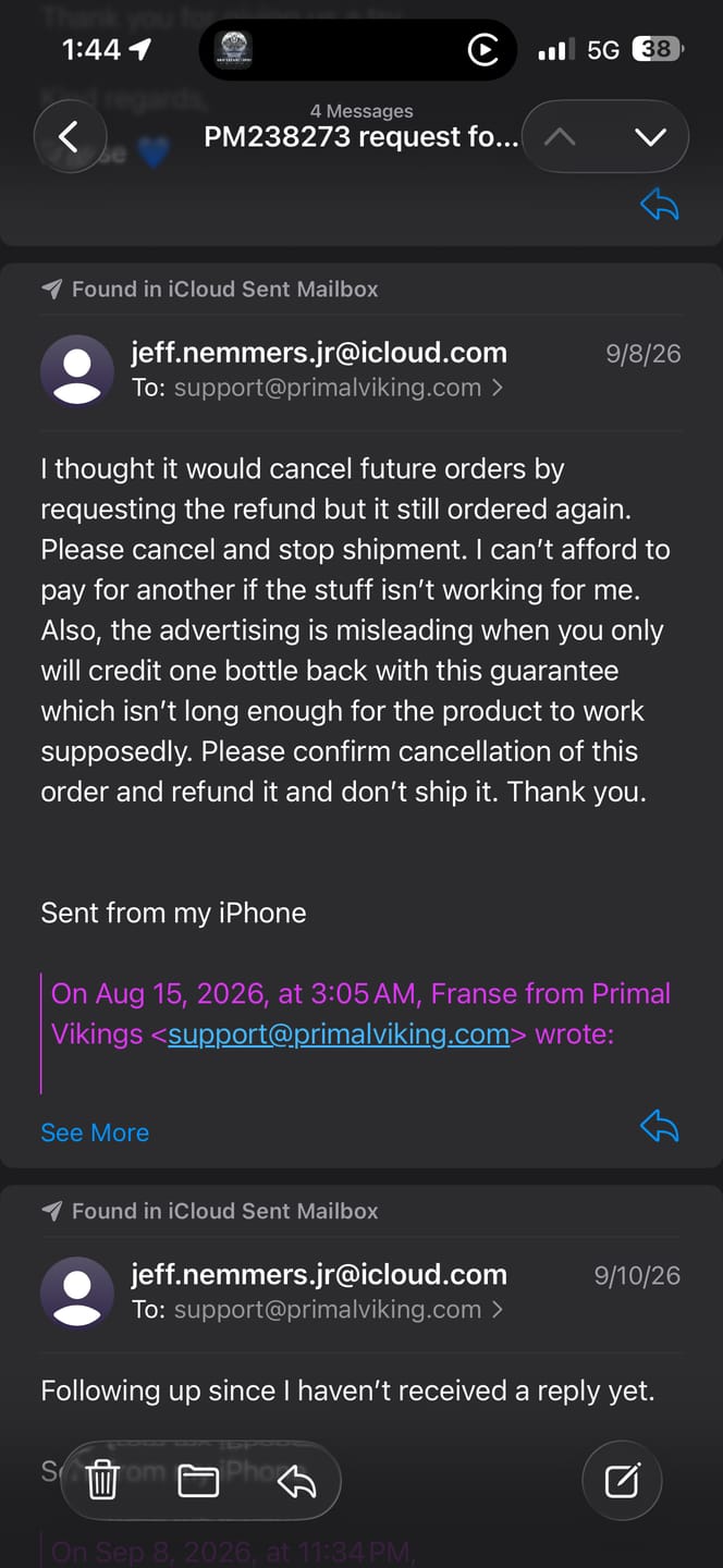 Customer photo review of Primal Testosterone Booster