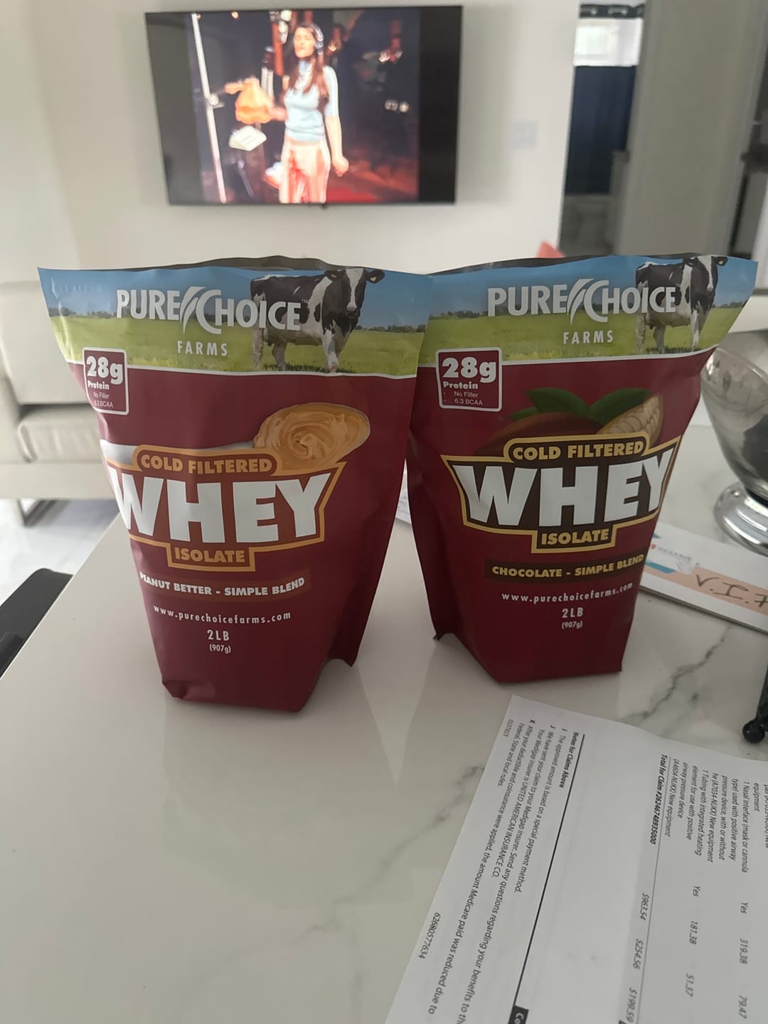 Customer photo review of Whey Protein Isolate Peanut Better
