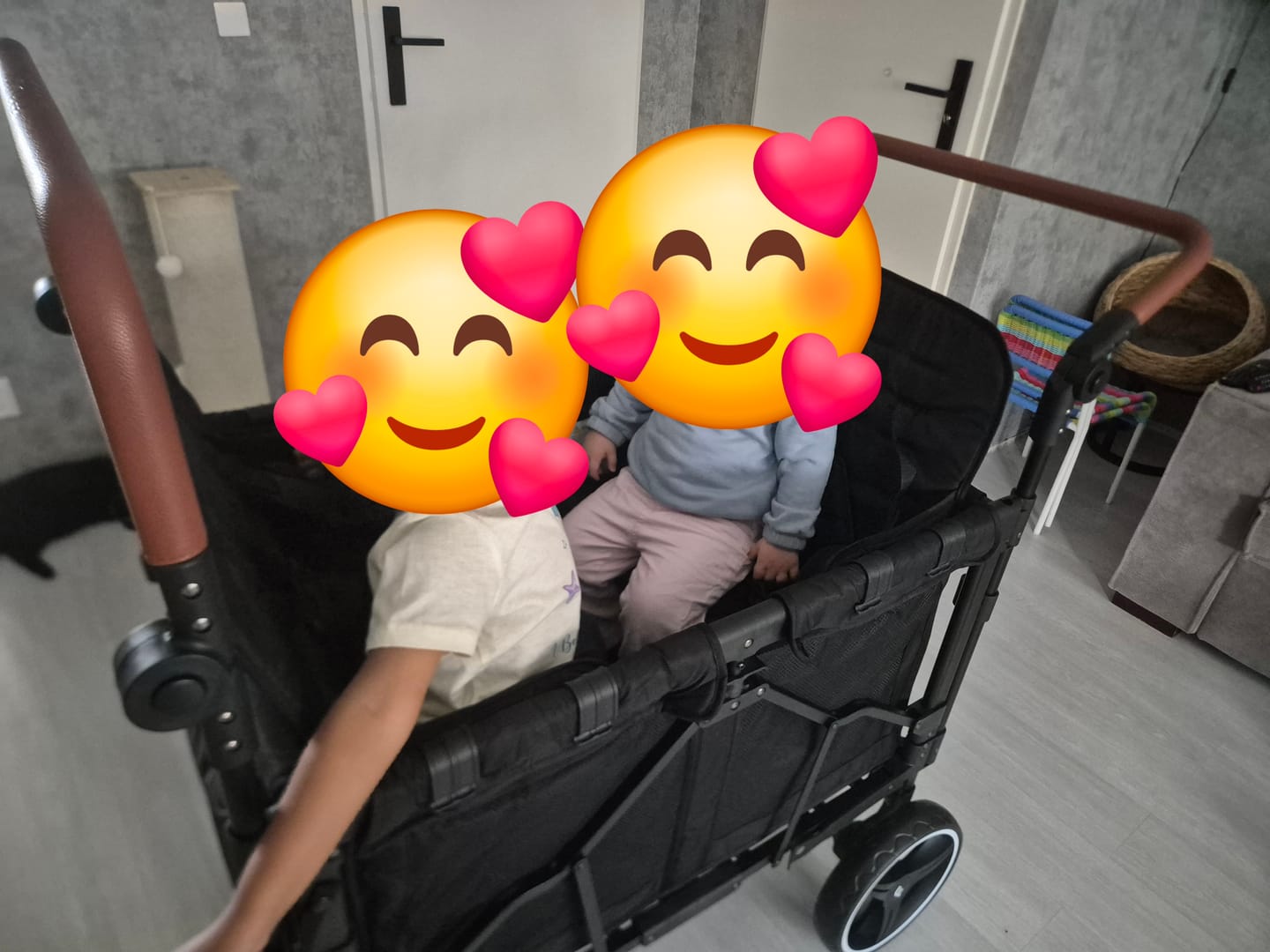 Customer photo review of P-Series Luxe 4-zits kinderkar