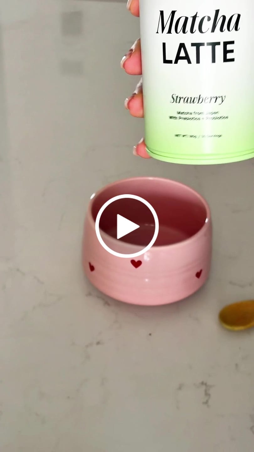 Customer video review of Strawberry Matcha+ Latte Powder