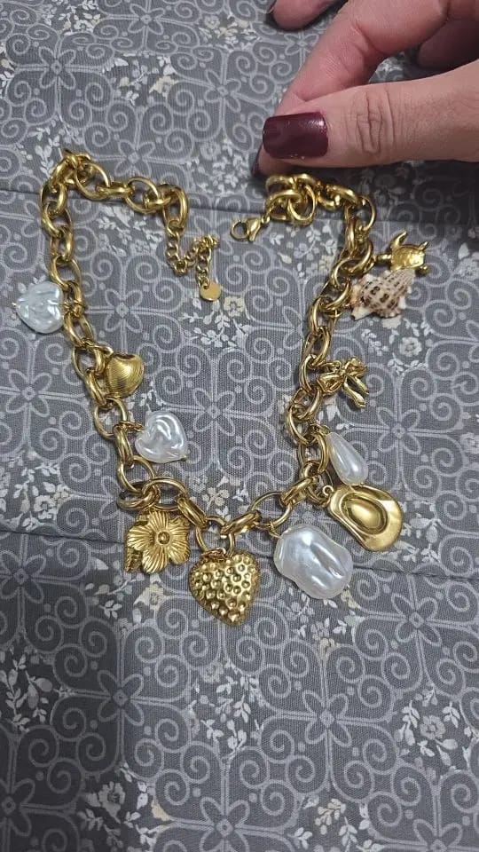 Customer photo review of Neo-Shoreline Necklace
