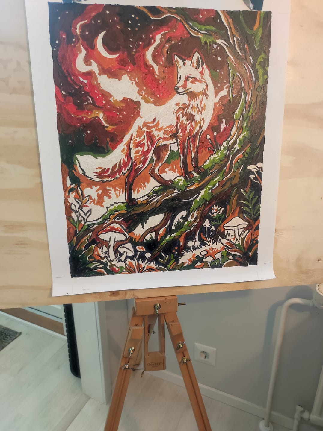 Customer photo review of Mystical Fox Night 40x50cm - Numeromaalaus