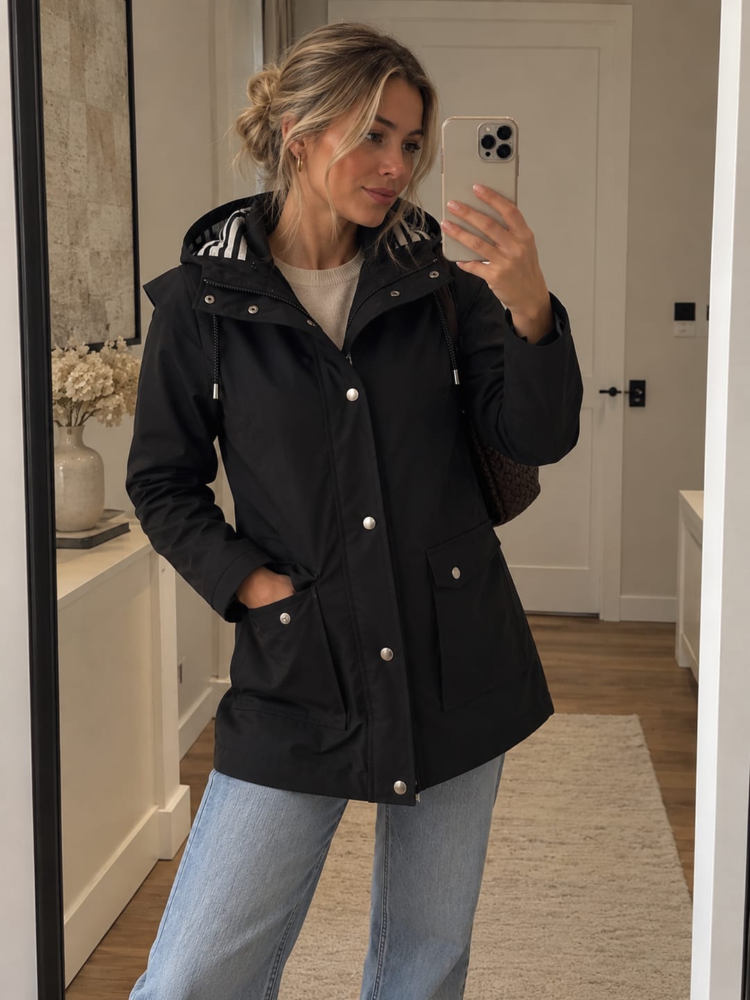 Customer photo review of Women's Waterproof Hooded Coat - Rain Jacket